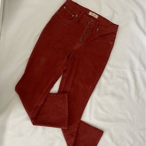 [madewell] Burnt Orange Boot Cut Cropped Courduroy Pant